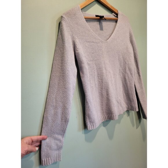 Vtg Limited Lt Purple Wool Angora Cashmere Blend V Neck Sweater Sz M - Picture 3 of 6